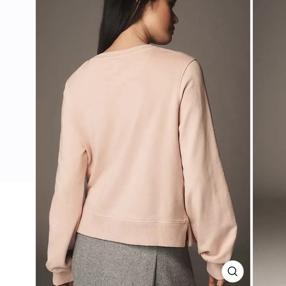 New Anthropologie Beaded Bow Sweatshirt - Picture 3 of 5